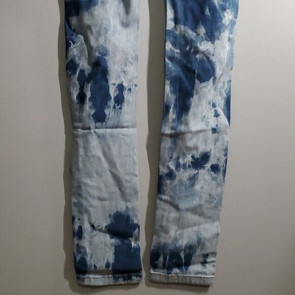 Mng by mango jeans womens size 6 Ella tie-dye low-rise coastal two-tone cool - Picture 6 of 16